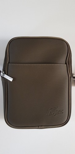 Sacoche zippée kaki lacoste - kaki,