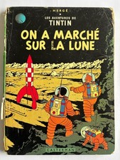 ANCIEN ALBUM BD TINTIN ON A MARCHE SUR LA LUNE HERGE CASTERMAN B40 1973 Fr