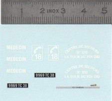 Décalcomanie - CITROËN AMI8 - Secours - Ech. 1:43