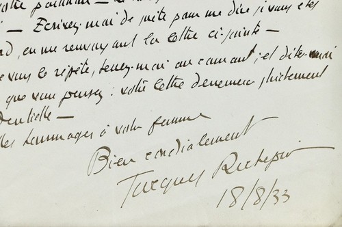 Lettre autographe jacques - lettre,