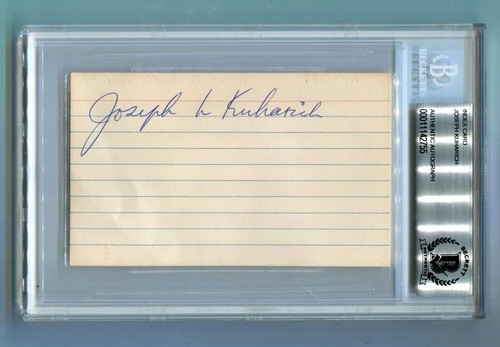 Joseph kuharich signed index - joseph,