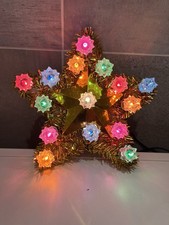 Ancienne Guirlande / Cimier sapin de Noël électrique .15 ampoules  .multicolor