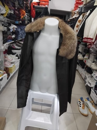 Veste longue femme - en, cuir