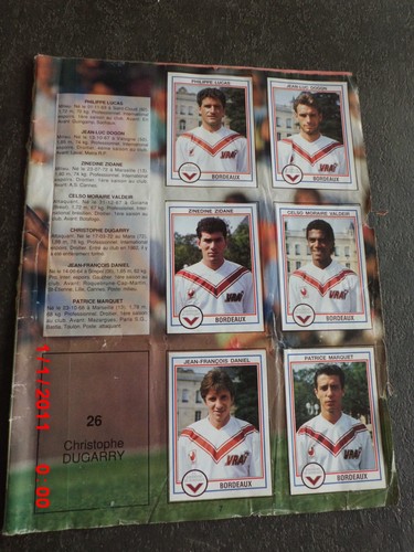 Panini 1993 football zinedine - panini,