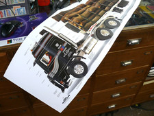 WEDICO : LONG POSTER GRANDEUR NATURE DU MODELE POUR LE VOLVO GLOBETROTTER - BE