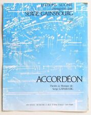 Partition sheet music SERGE GAINSBOURG : Accordéon * 60's Juliette Gréco