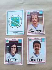 Lot de 4 Vignettes Stickers pour album Panini FOOTBALL 76 - ESTAC ( TAF ) Troyes