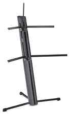 SUPPORT TREPIED DOUBLE BASE FIXATION AVEC CLAVIER NUMERIQUE PIANO DIGITAL NOIR