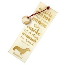 Teckel à poil ras marque-page