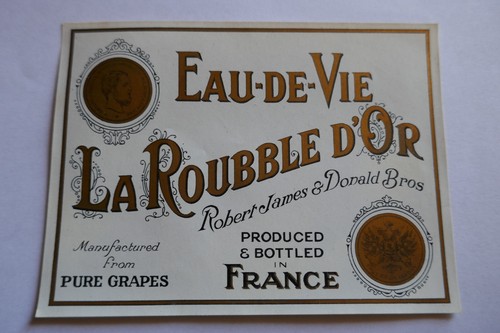 étiquette ancienne eau vie - étiquette,
