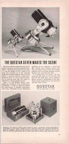 Questar seven telescope - questar,