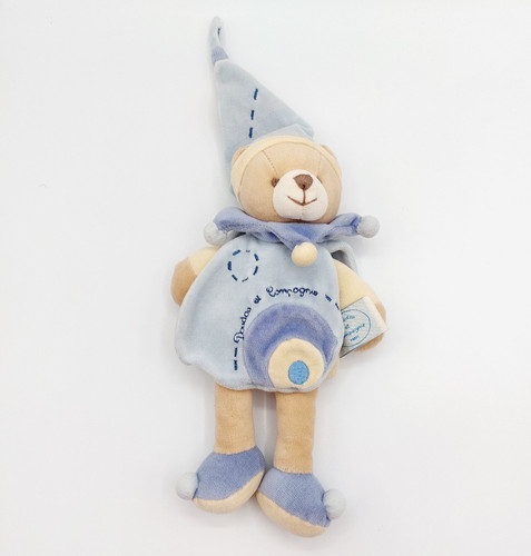 Doudou ours léo bleu - doudou, beige