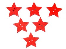 LOT 6 BOUTONS BOIS : étoile