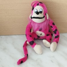 PELUCHE   SINGE MARSUPILAMIS  ROSE  A POIS NOIR  VAN DE WALLE H 15 cm+ HISTOIRE