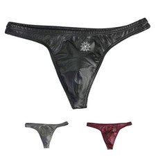 String homme respirant simili cuir sous vêtement taille basse G string style po
