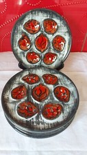 6 assiettes à huitres Pornic
