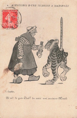 Cpa illustree aventures une - illustree,