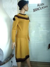 ENSEMBLE ALAIN MANOUKIAN TRICOT CHIC JUPE + PULL 30 % LAINET 38/40 NEUF