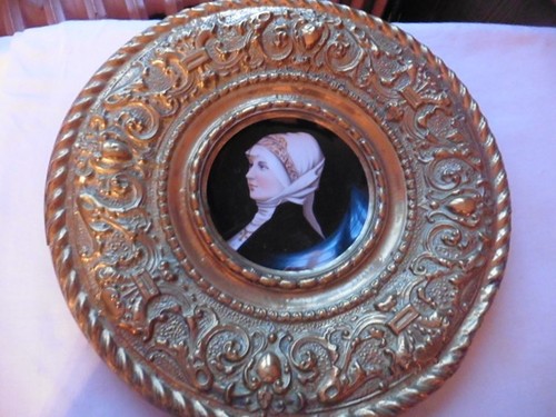 Assiette peinte porcelaine - peinte, en