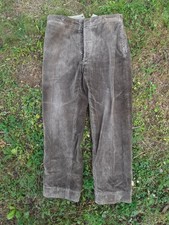 Ancien Pantalon Velours avec Martingale - Travail Paysan Ouvrier Ww1 Ww2 