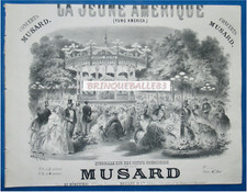 QUADRILLE AMERICA DANCE PARTITION LA JEUNE AMÉRIQUE STEPHEN FOSTER 1859 BERTRAND