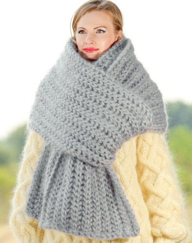 Thick grey fuzzy - , mohair