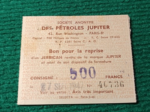 BILLET MATIÈRE - BON REPRISE