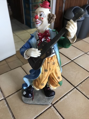 Poupée clown ancienne plâtre - ancienne,