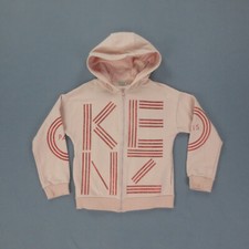 Sweat Capuche Full Zip Kenzo Kids 10 Ans Saumon Hoodie Logo Streetwear