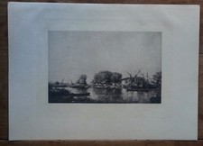 Félix ZIEM -Canal en Hollande - Reproduction à l'eau forte - ROGER-MILÈS - 