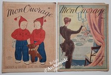 !! n° 1 et 2 !! lot 2 revues Mon ouvrage 1948 broderie mode ! premiers numéros !