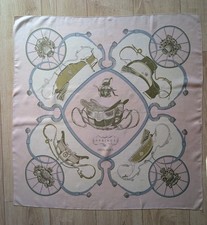 Carré foulard Hermès Paris Soie Springs Vintage Ledoux