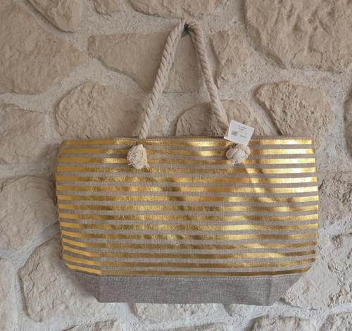 Sac cabas jute motif - cabas,