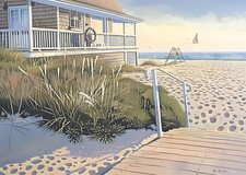 Maison de plage côtière art