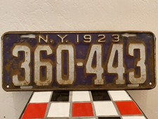 1923 New York License Plate -