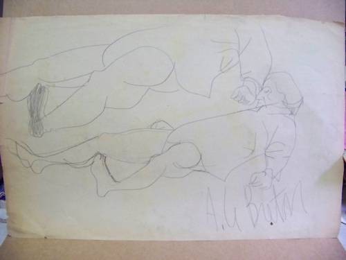 Dessin crayon recto verso - dessin, recto-verso