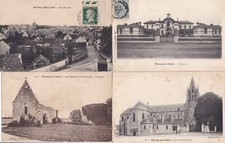 Lot de 4 cartes postales anciennes postcards MEUNG-SUR-LOIRE