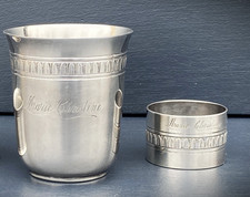 CHRISTOFLE : timbale et rond