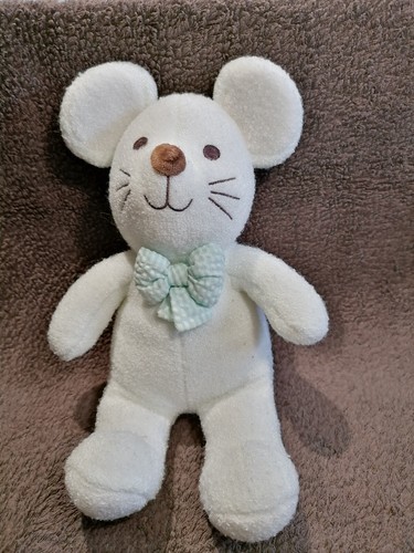 Doudou peluche souris verte - peluche,