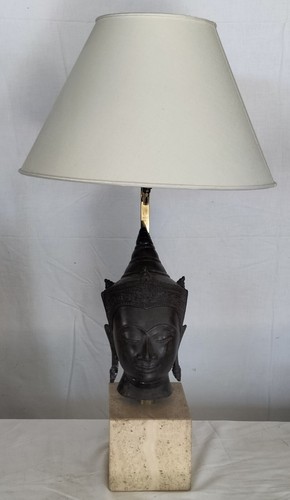 Lampe statue bronze - statue,