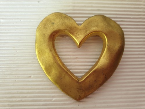 Broche coeur vintage onagrine - broche,