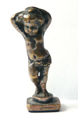 Petit sceau cachet statuette en bronze lyre 19e siècle seal sello siegel