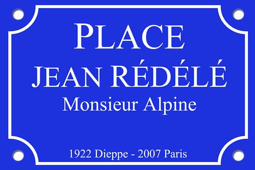 Plaque rue jean redele - rue, alpine