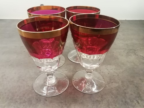 Lot verres vintage en - 4,