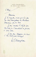 Somerset MAUGHAM - Lettre