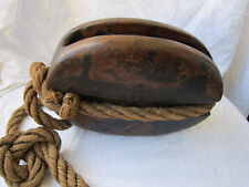 OBJET DE MARINE GRANDE POULIE ANCIENNE EN BOIS
