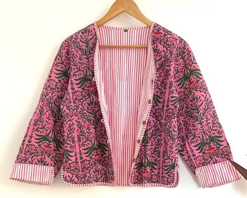 Indien rose floral 100 - 100%, coton