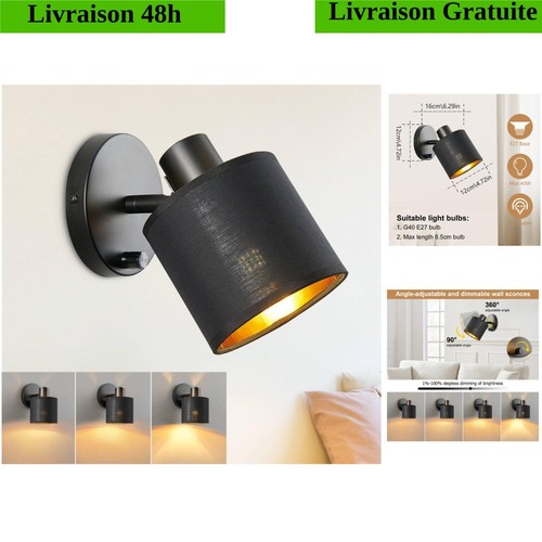 Applique murale dimmable noir - murale,