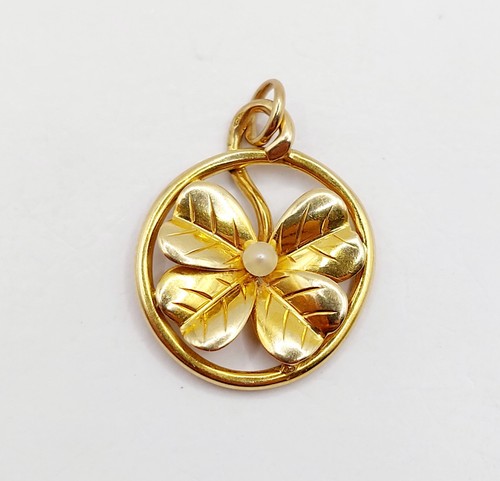 Pendentif art nouveau 18k - pendentif,