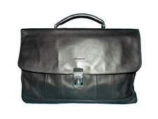 mallette LONGCHAMP porte documents en cuir noir